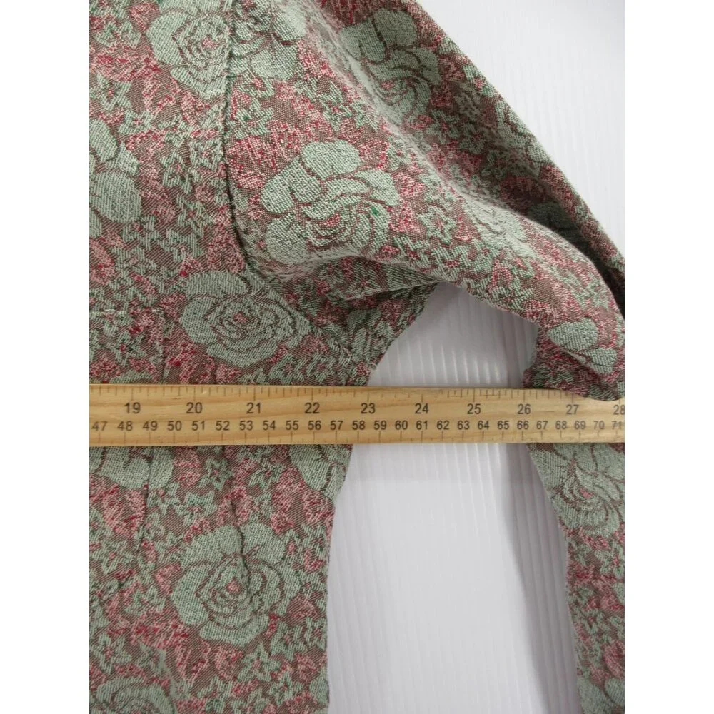 Vintage Men’s Shirt XL Floral Jacquard Psychedelic Mod 60s James W Brine - Picture 5 of 10